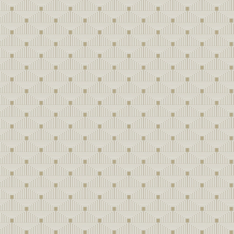 F-PL3001 Geo Key Boutique Metallic Cream Wallpaper by Galerie