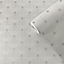 F-PL3002 Geo Key Boutique Sheen Cream Wallpaper by Galerie