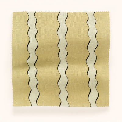 Scroll Stripe Butter Fabric by Parker & Jules