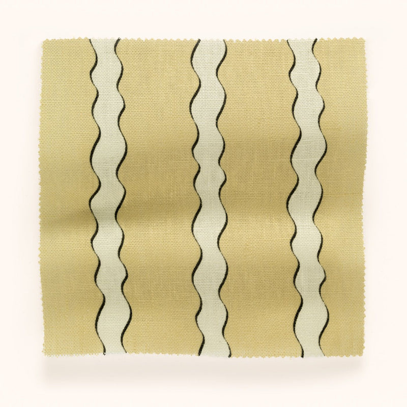F-SS-OL-B-24 Scroll Stripe Butter Fabric by Parker & Jules