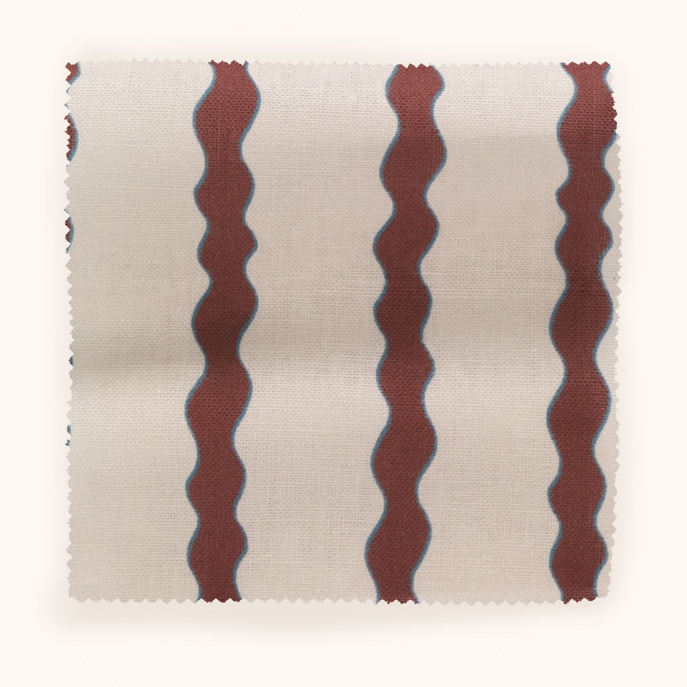 F-SS-OL-C-24 Scroll Stripe Crimson Fabric by Parker & Jules