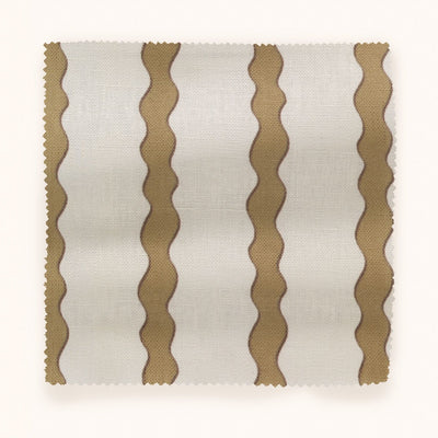Scroll Stripe Saffron Fabric by Parker & Jules
