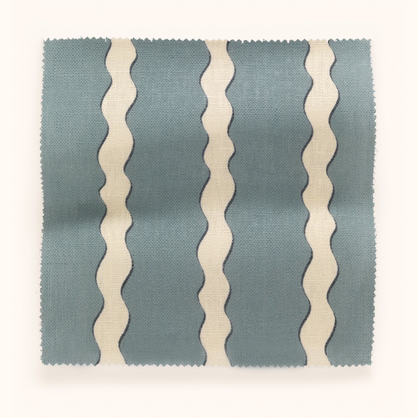 F-SS-OL-SB-24 Scroll Stripe Sky Blue Fabric by Parker & Jules