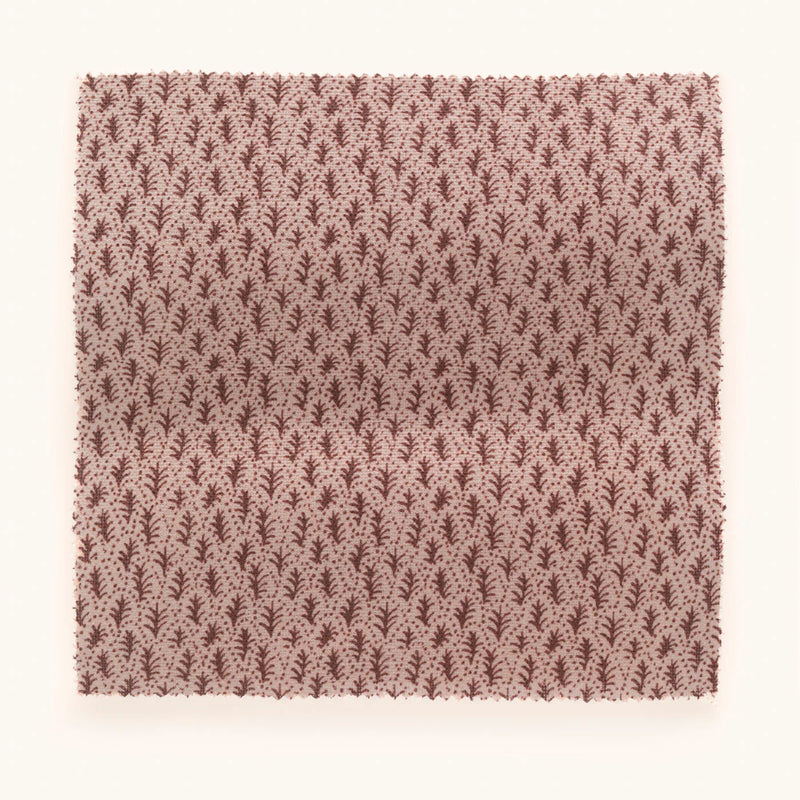 Trees I Rose Crimson Fabric by Parker & Jules