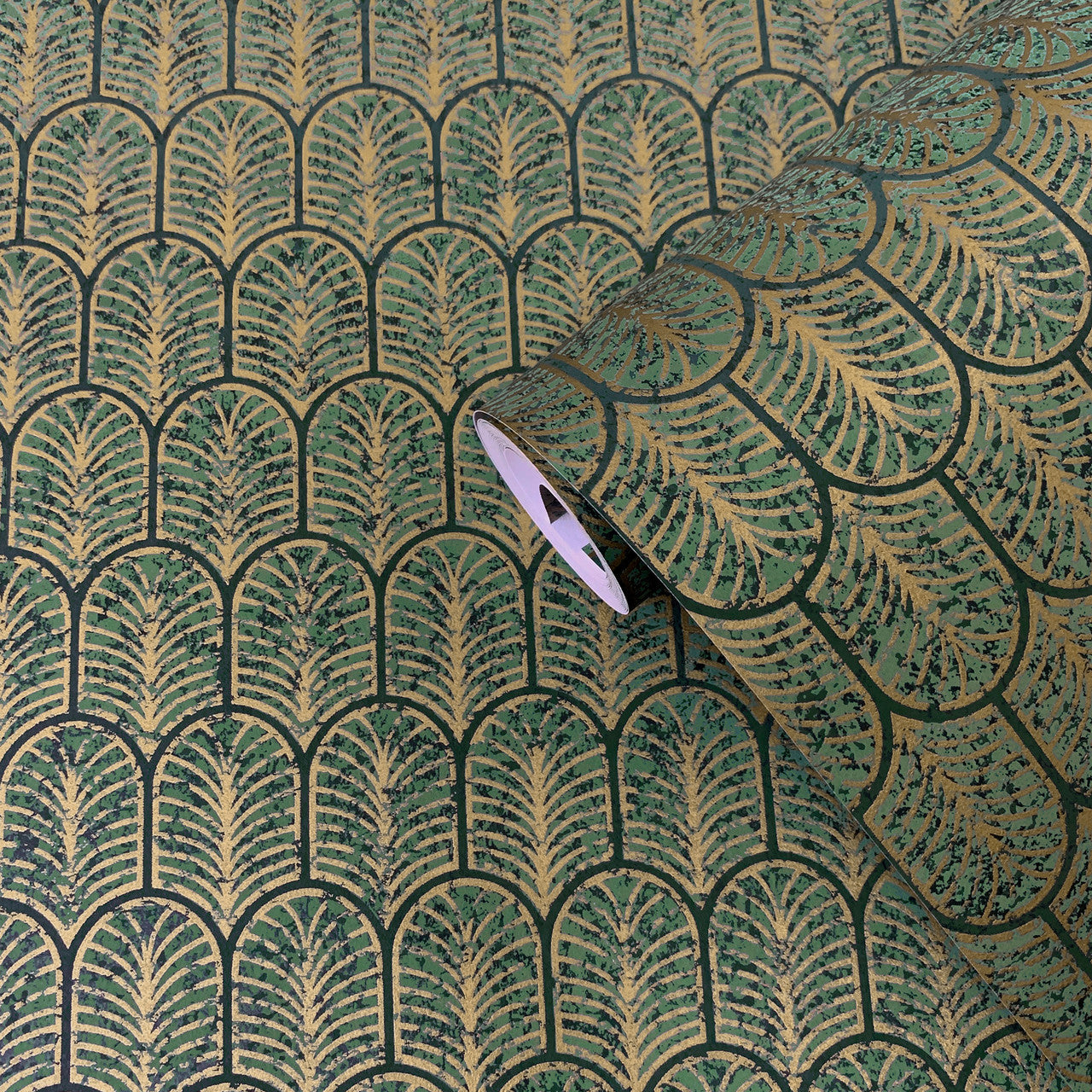 F-VL6006 Lustre Green Wallpaper by Galerie