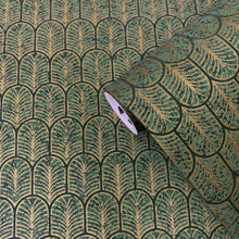 F-VL6006 Lustre Green Wallpaper by Galerie