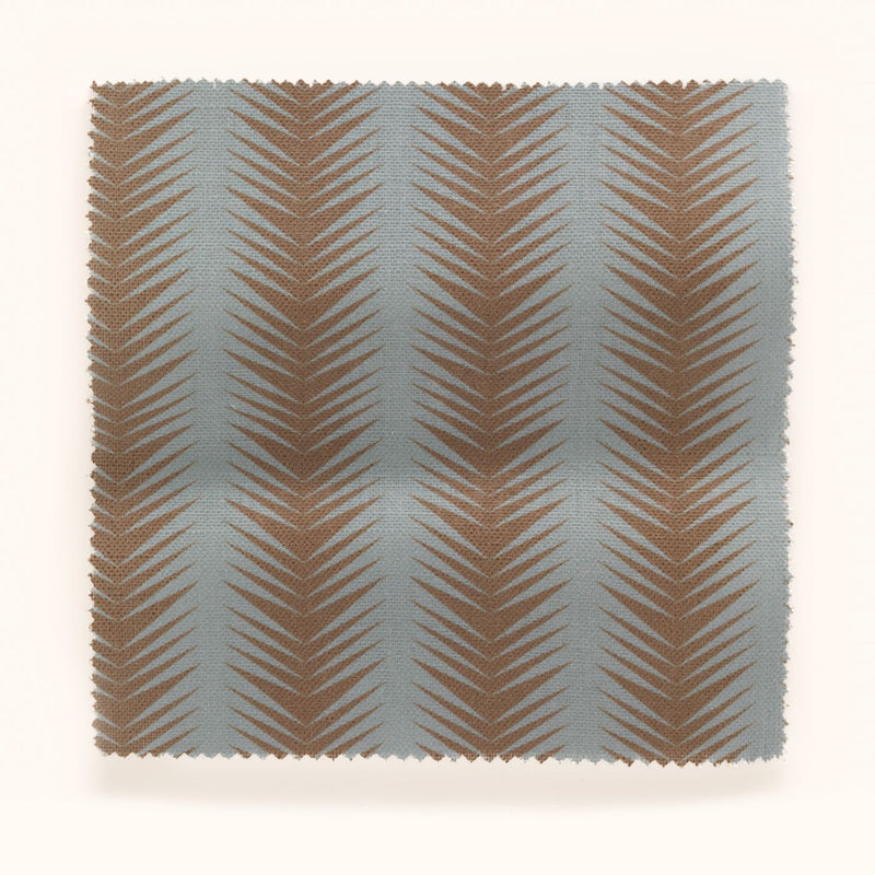 F-Z-OL-TA-24 Ziggy Terracotta Aqua Fabric by Parker & Jules