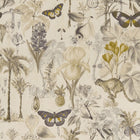 F1297/01 Botany Exotica Charcoal/Chartreuse Fabric by Clarke and Clarke