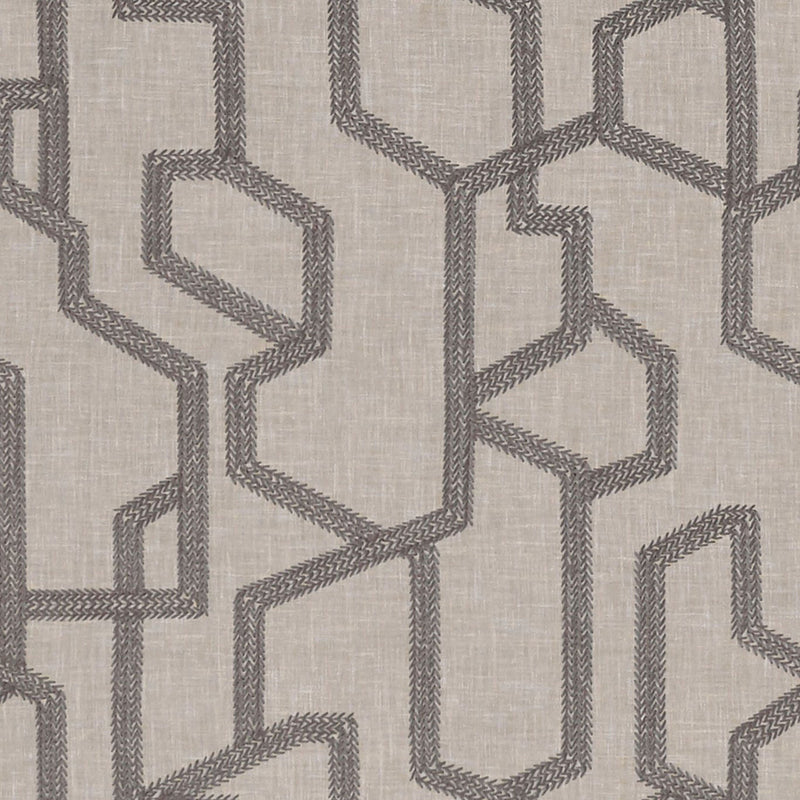 F1300/01 Labyrinth Exotica Charcoal Fabric by Clarke and Clarke