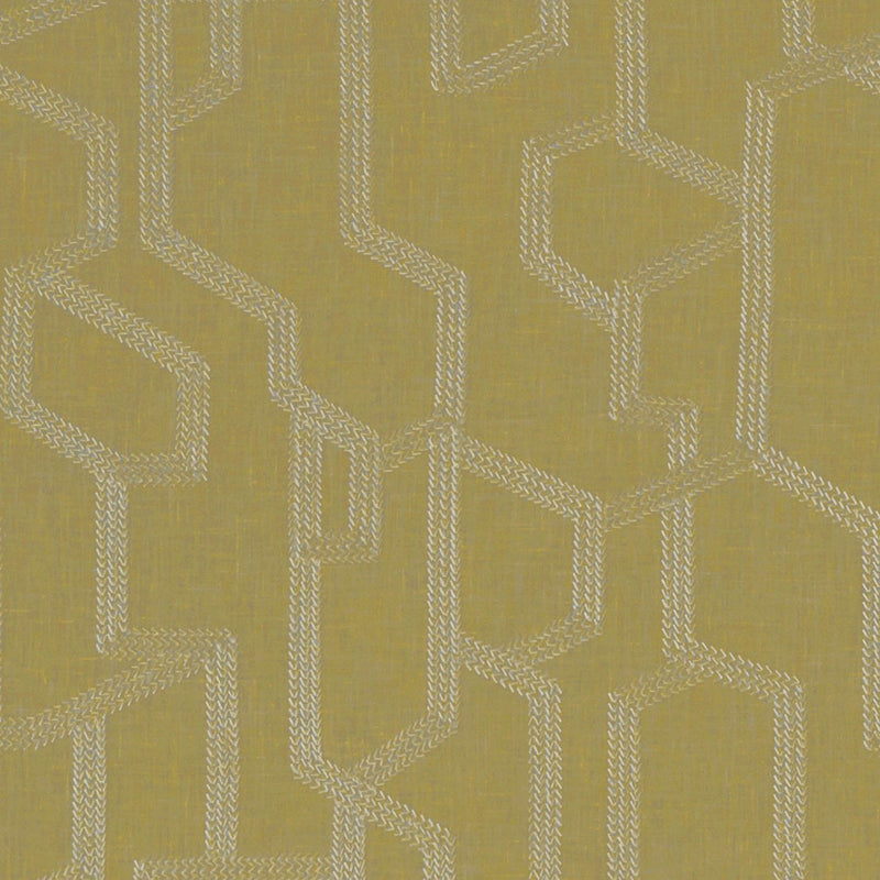 F1300/02 Labyrinth Exotica Citron Fabric by Clarke and Clarke