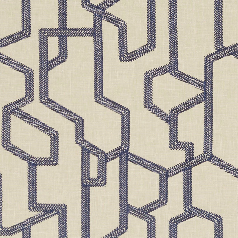 F1300/04 Labyrinth Exotica Midnight Fabric by Clarke and Clarke