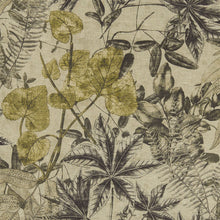 F1301/01 Madagascar Exotica Charcoal/Chartreuse Fabric by Clarke and Clarke