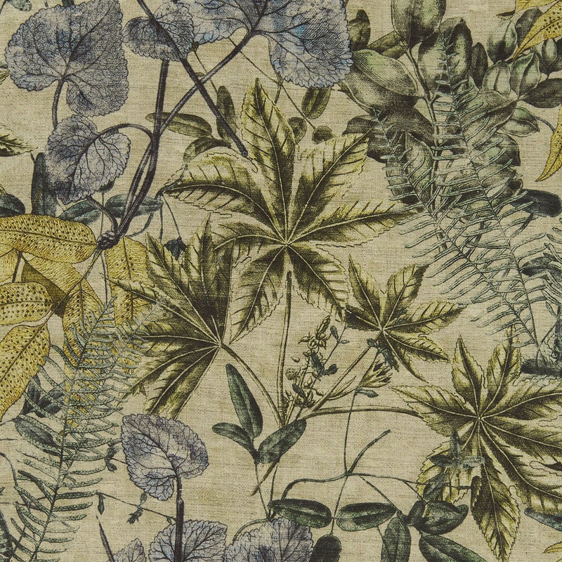 F1301/03 Madagascar Exotica Mineral/Citron Fabric by Clarke and Clarke