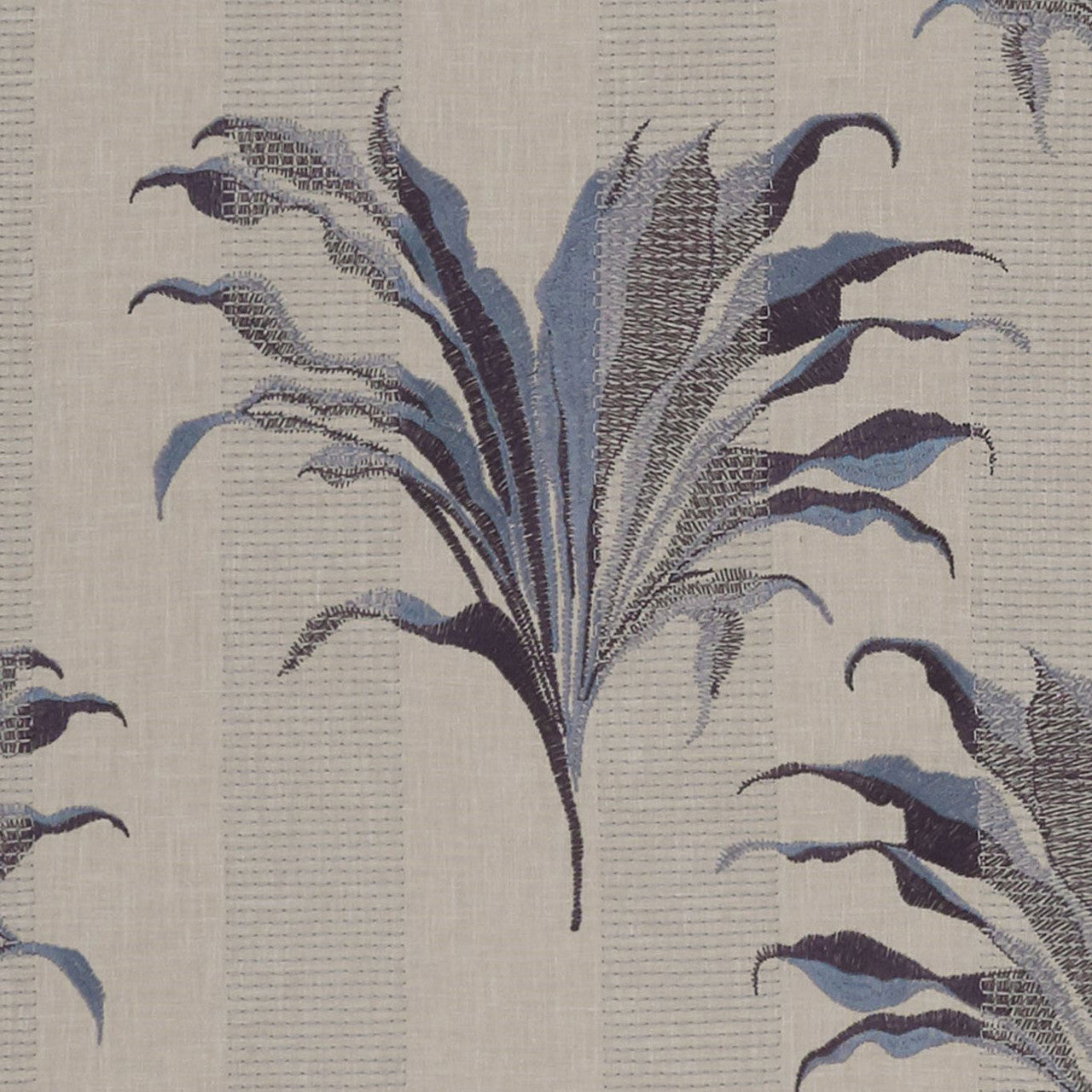 F1303/03 Palma Exotica Denim/Midnight Fabric by Clarke and Clarke