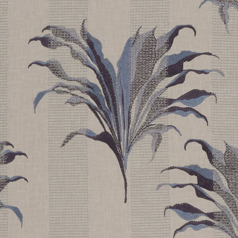 F1303/03 Palma Exotica Denim/Midnight Fabric by Clarke and Clarke