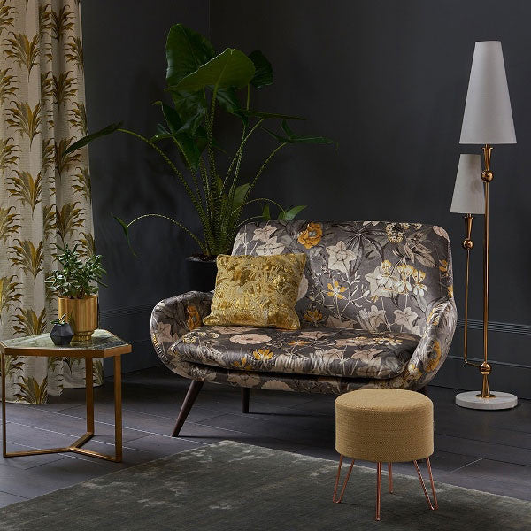 F1304/01 Passiflora Exotica Charcoal Fabric by Clarke and Clarke