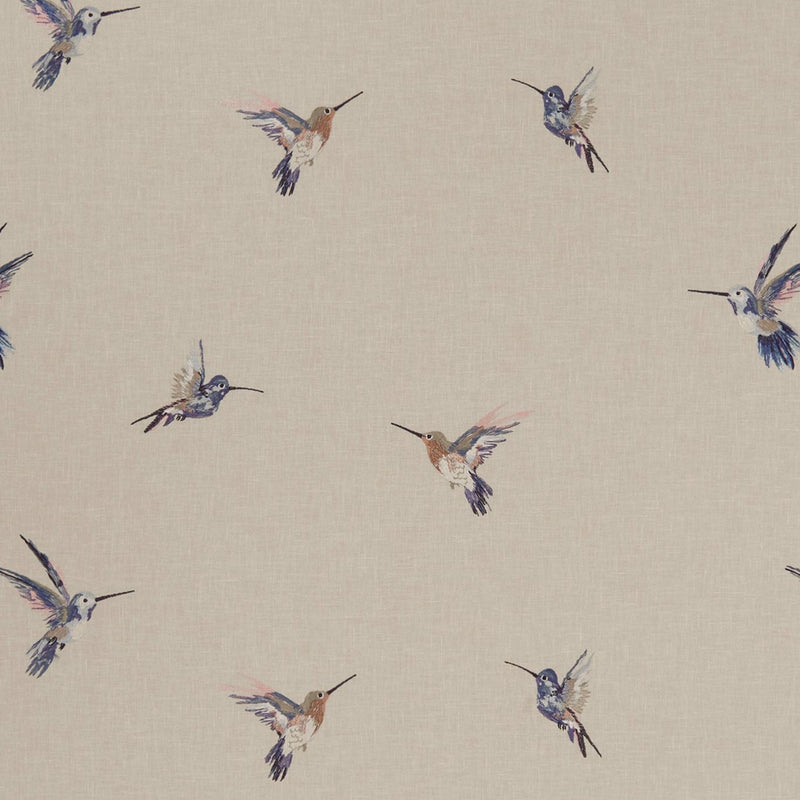 F1306/01 Woodstar Exotica Pastel Fabric by Clarke and Clarke