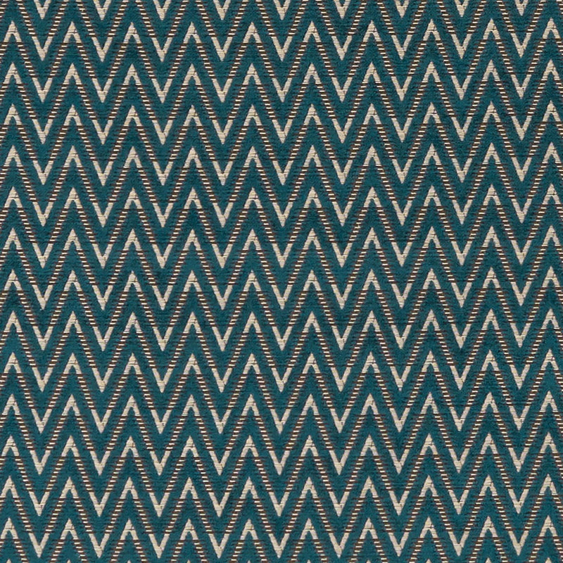 F1324/07 Zion Avalon Teal Fabric by Clarke and Clarke