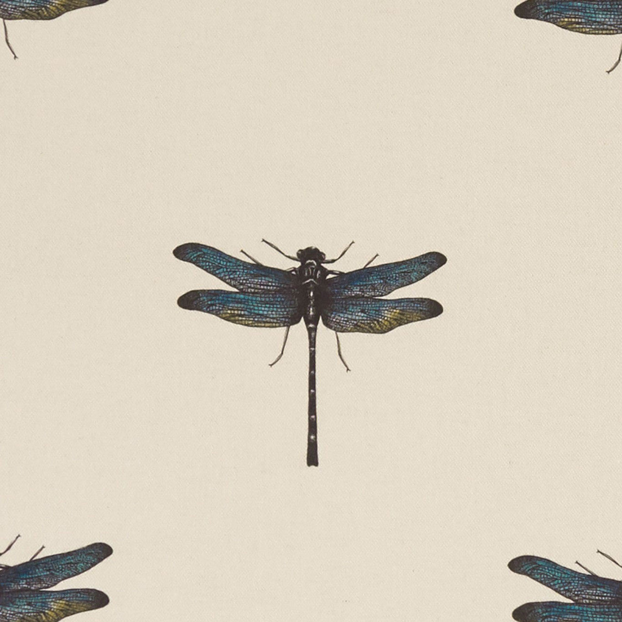 F1327/01 Azure Eden Aqua Fabric by Clarke and Clarke