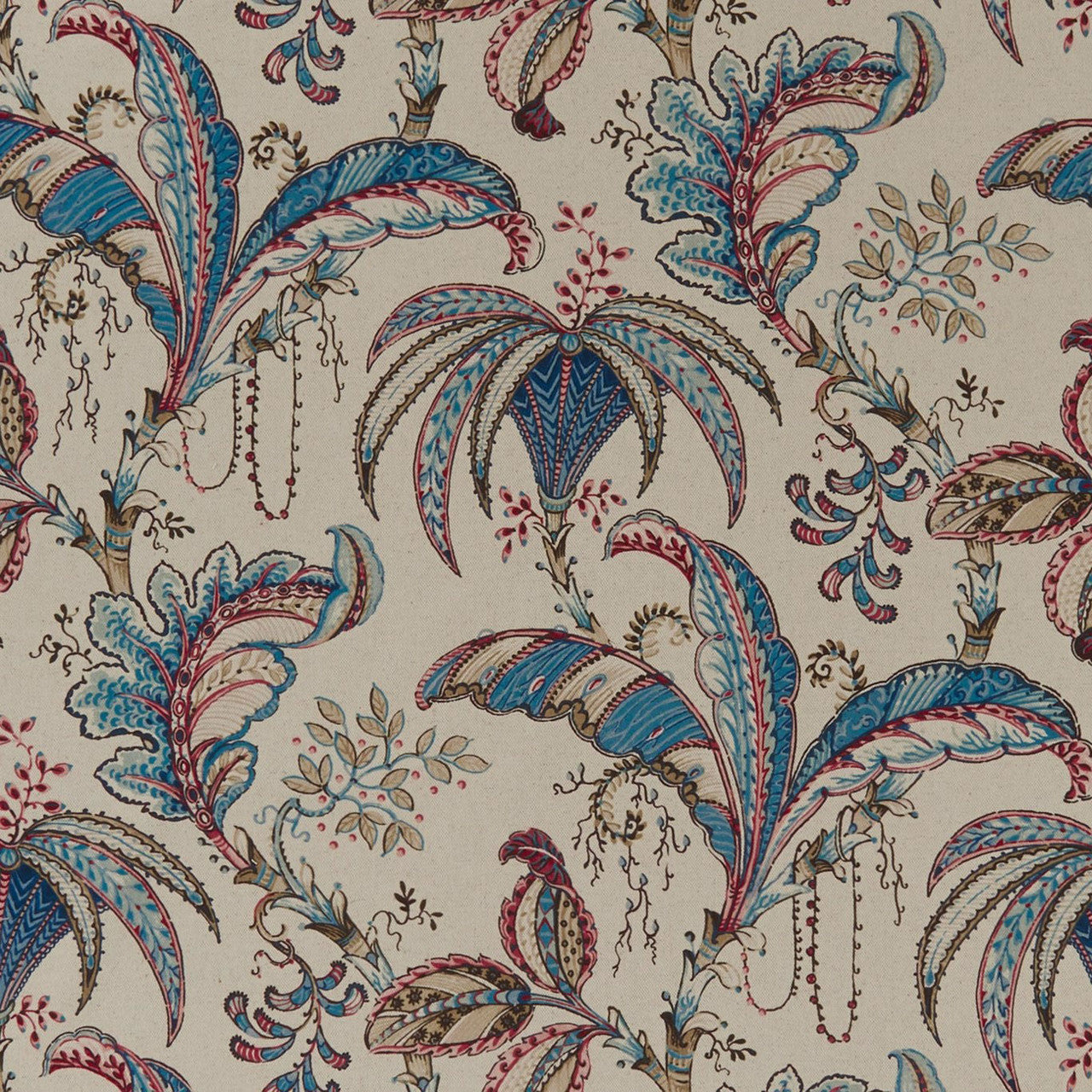 F1330/02 Ophelia Eden Denim Fabric by Clarke and Clarke