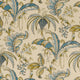 Ophelia Eden Teal/Spice Fabric by Clarke and Clarke