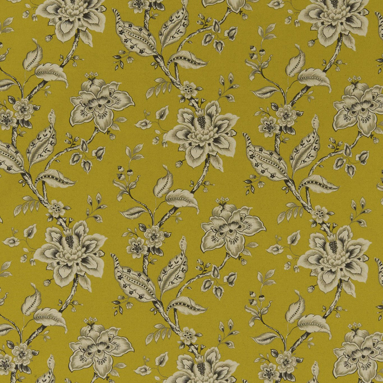 F1331/02 Palampore Eden Chartreuse Fabric by Clarke and Clarke