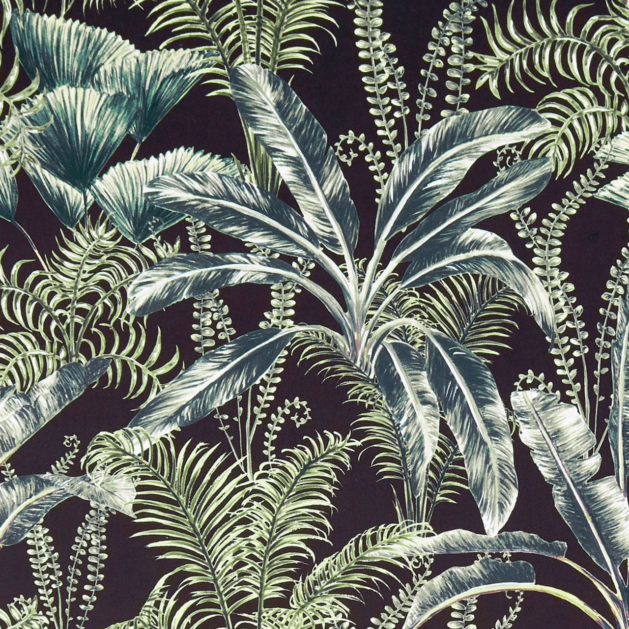 F1367/01 Majorelle Velvet Prince of Persia Charcoal Fabric by Clarke and Clarke