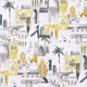 Marrakech Prince of Persia Charcoal/Ochre Fabric by Clarke and Clarke