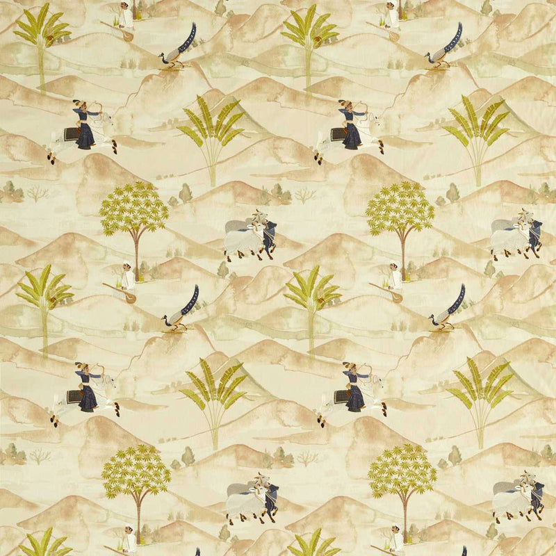 F1371/03 Sahara Prince of Persia Denim Fabric by Clarke and Clarke