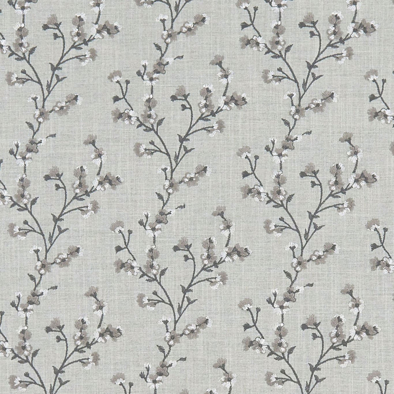 F1439/04 Blossom Origins Silver Fabric by Clarke and Clarke