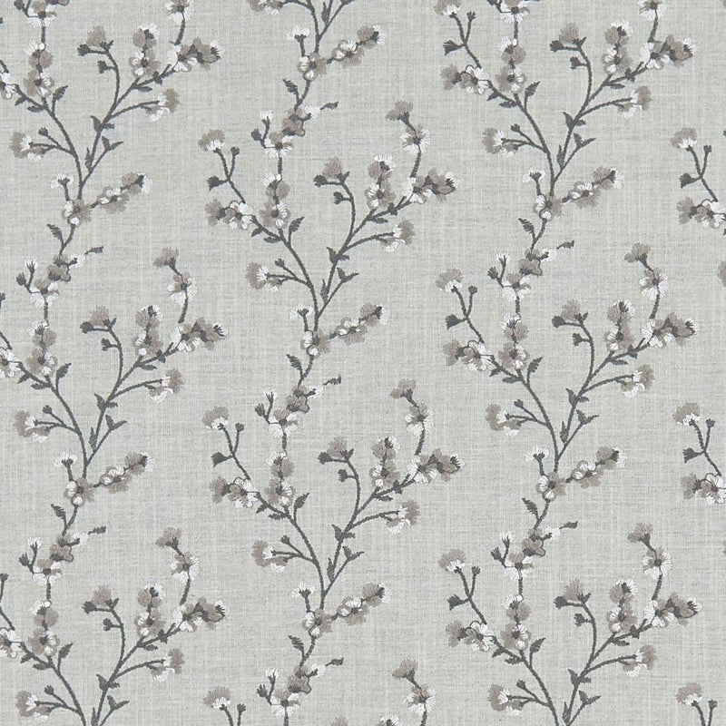F1439/04 Blossom Origins Silver Fabric by Clarke and Clarke
