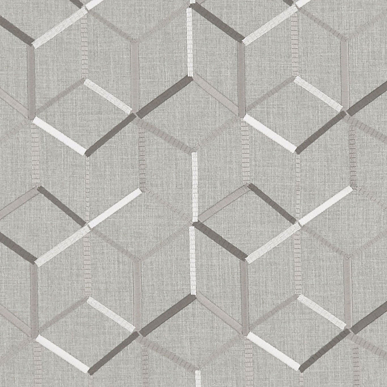 F1443/01 Linear Origins Charcoal Fabric by Clarke and Clarke