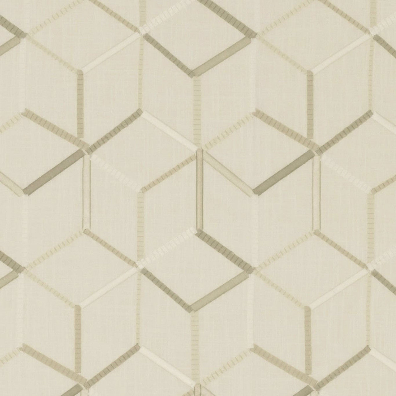 F1443/02 Linear Origins Ivory Fabric by Clarke and Clarke