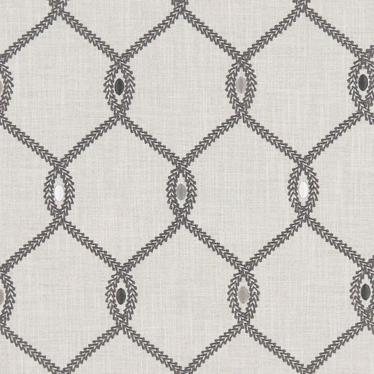 F1446/01 Opus Origins Charcoal Fabric by Clarke and Clarke