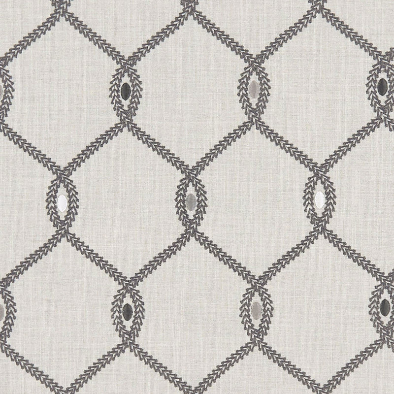 F1446/01 Opus Origins Charcoal Fabric by Clarke and Clarke
