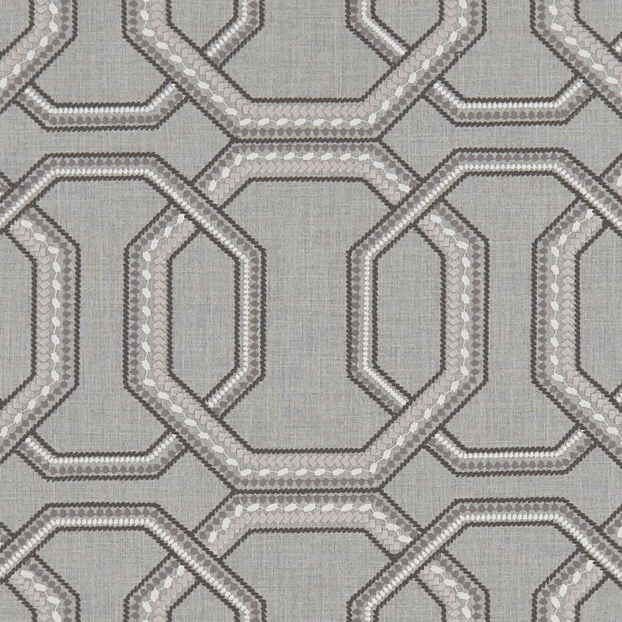 F1451/01 Repeat Origins Charcoal Fabric by Clarke and Clarke