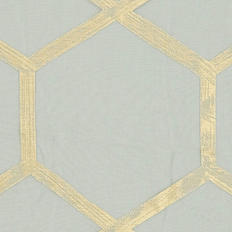 F1469/02 Forma Metalli Charcoal/Gold Fabric by Clarke and Clarke