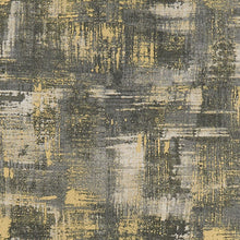 F1472/01 Tessellati Metalli Charcoal/Gold Fabric by Clarke and Clarke