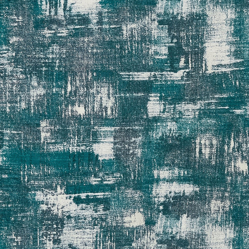 F1472/05 Tessellati Metalli Teal/Gilver Fabric by Clarke and Clarke