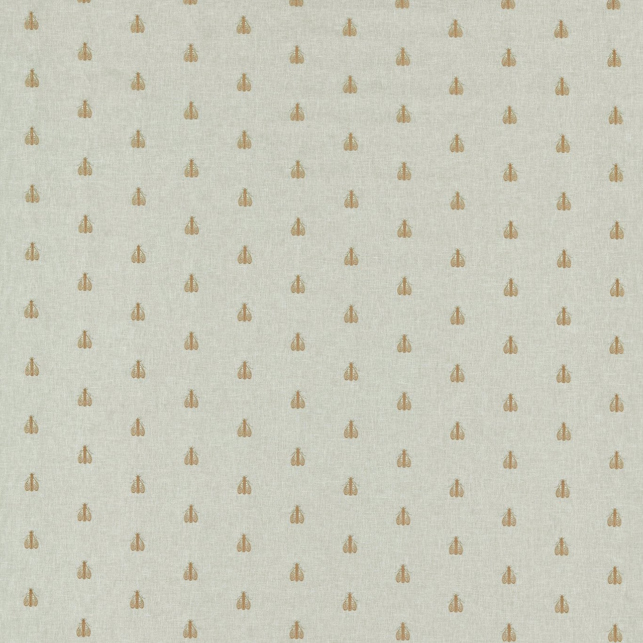 F1507/02 Falena Secret Garden Linen/Gold Clarke & Clarke Fabric