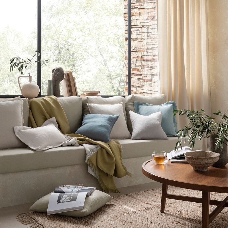 F1537/21 Lazio Linen Fabric by Clarke and Clarke