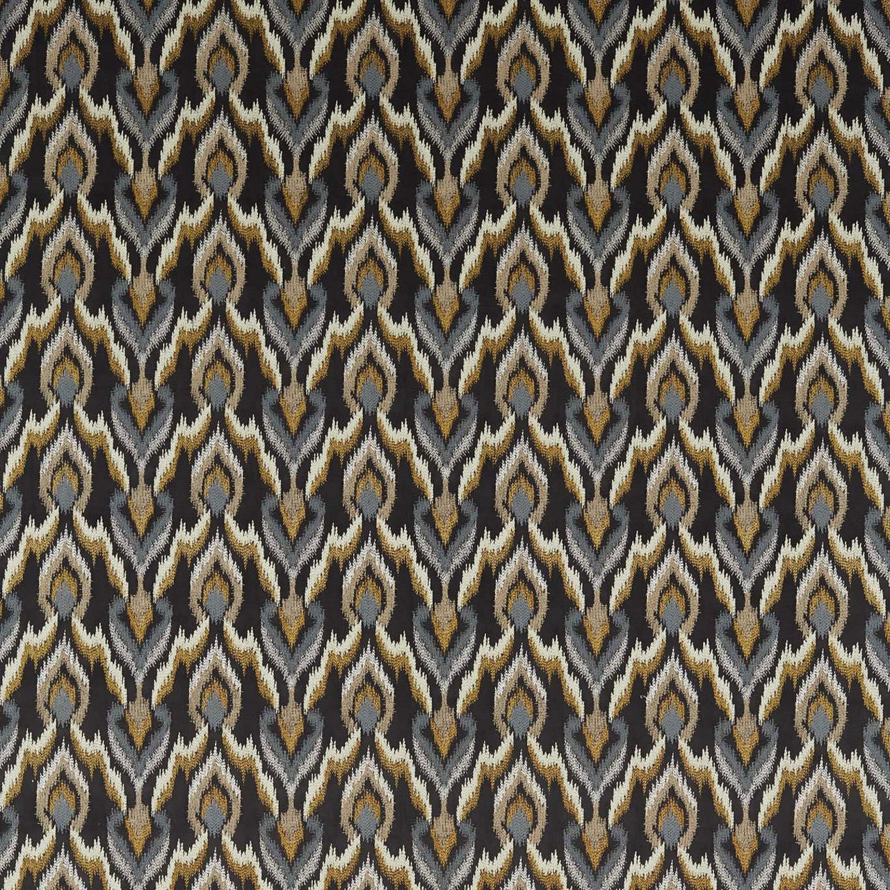 F1549/02 Velluto Dimora Nero Fabric by Clarke and Clarke