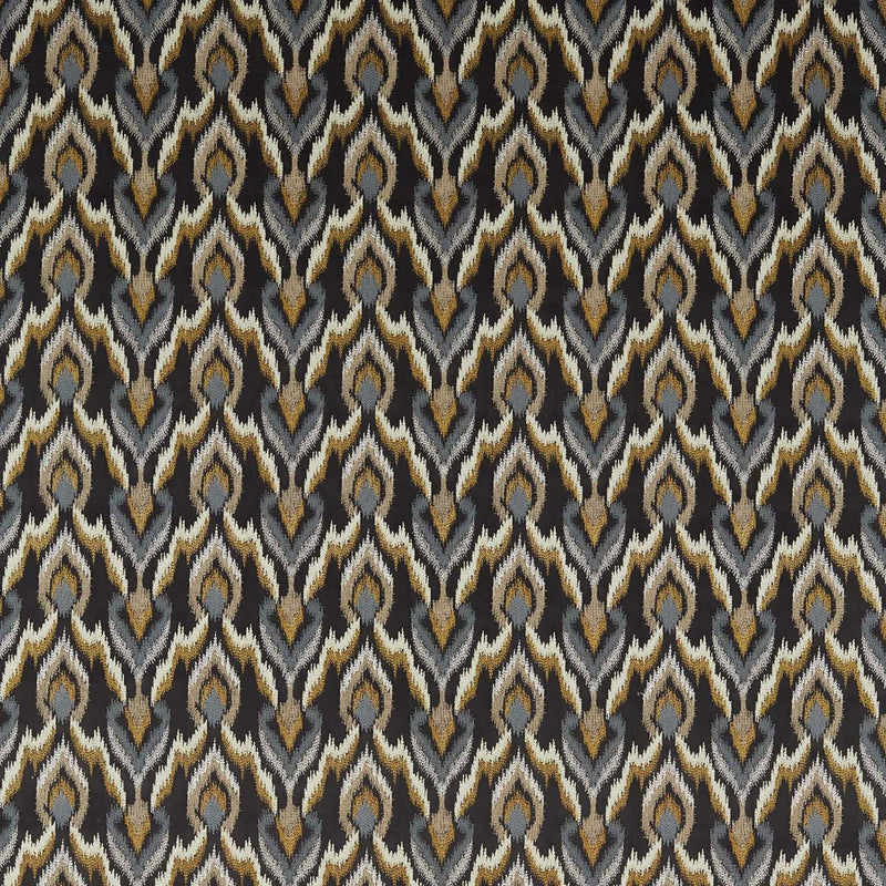 F1549/02 Velluto Dimora Nero Fabric by Clarke and Clarke