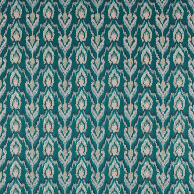 F1549/04 Velluto Dimora Teal Fabric by Clarke and Clarke