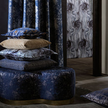 F1551/02 Nuvola Dimora Midnight Fabric by Clarke and Clarke