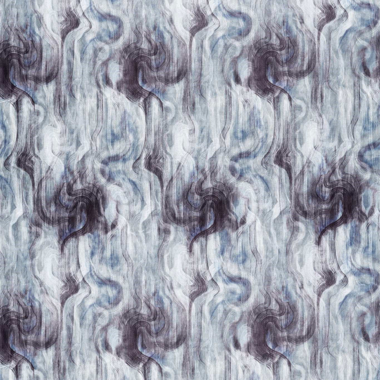 F1552/01 Tessuto Dimora Midnight/Silver Fabric by Clarke and Clarke