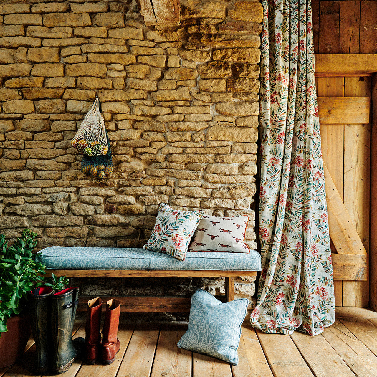 F1557/02 Foxbury Country Escape Spice Fabric by Clarke and Clarke