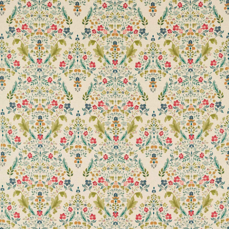 F1558/02 Gawthorpe Country Escape Forest/Linen Fabric by Clarke and Clarke