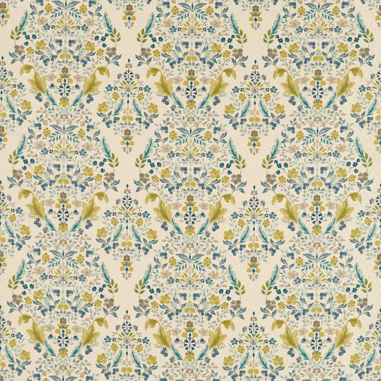 F1558/03 Gawthorpe Country Escape Mineral/Linen Fabric by Clarke and Clarke