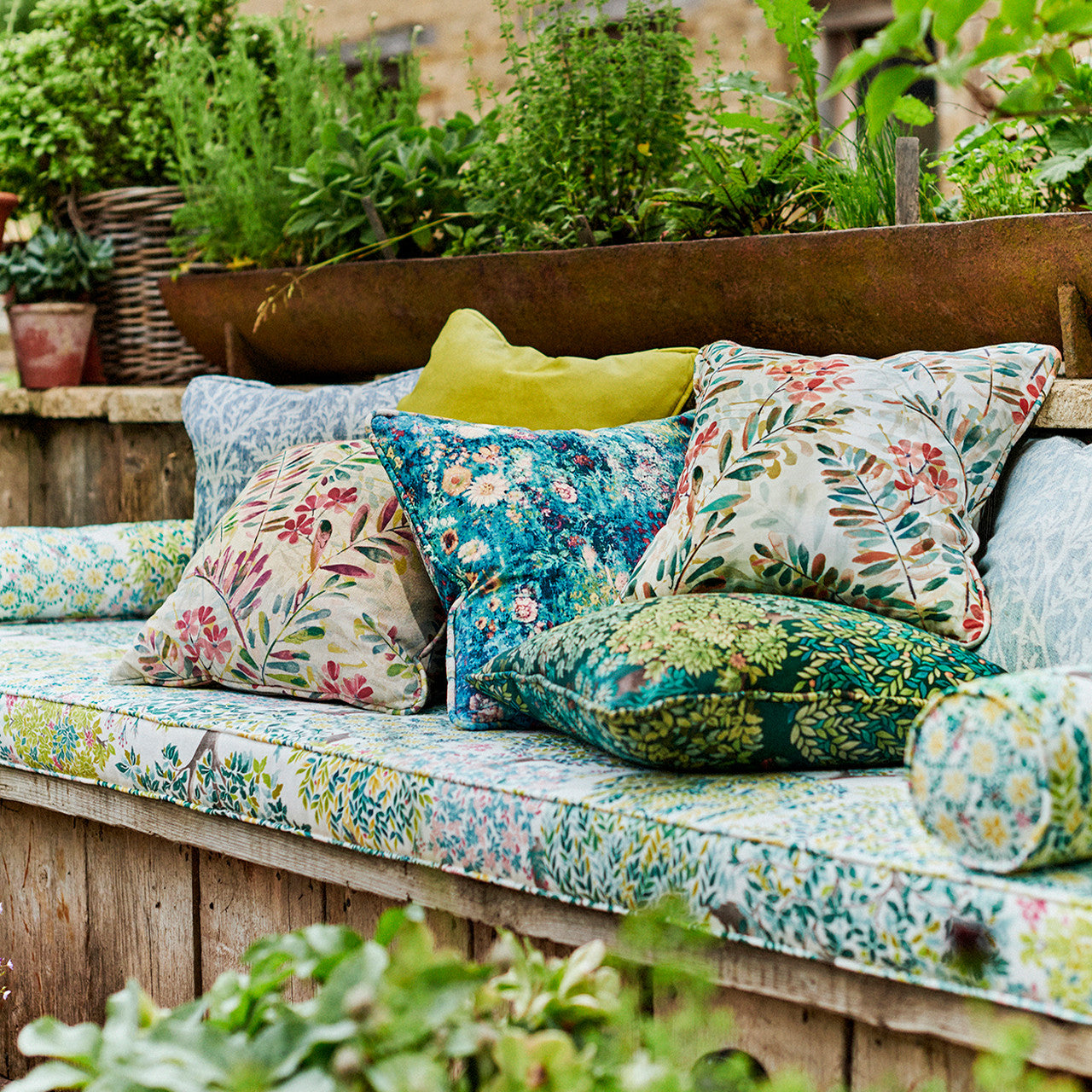 F1561/01 New Grove Country Escape Multi Fabric by Clarke and Clarke